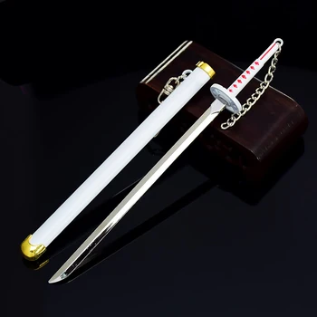 18cm Sode nr Shirayuki VALGENDI Kuchiki Rukia Metallist katana Relva Miniatuuri Jaapani Anime Välisseadmete Tai Samurai Mõõk Ornament