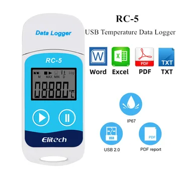 RC-5 USB Temperatuur Data Logija ülitäpse Andmeregistraator Diktofon 32000 lugemise Punkti Temperatuuri Salvesti 40% maha 5