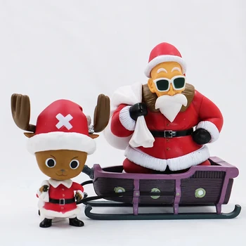 Jõulud Anime Arvandmed Master Roshi Tony Tony Chopper Mudel PVC Santa Kame Sennin Tegevus Arvandmed PVC, Auto Sisekujunduses 9