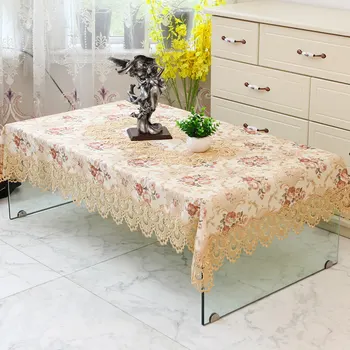 Mood Kohvi laud lapiga Euroopa Pitsiline laudlina Kandiline söögilaud, puhastuskaltsud, hõlmavad üle laua tikandid tabel rätik 7