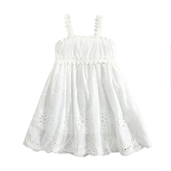 Valge Elegantne Printsess Kleidid Tüdrukute Vintage Sünnipäeva Kostüüm Lapsed Magus Girl Dress Lapse Riided 3