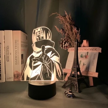 Akrüül Öö Valguses Naruto 3D Lamp Anime Uzumaki Led Nightlight Lapsed Magamistuba Itachi Uchiha Xmas Lapsed Kingitus