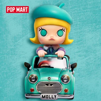 POP MART MOLLY Mint Auto Figuriin Armas Kawaii Vinyle Mänguasja Auto Kogumise Tasuta Shipping 4