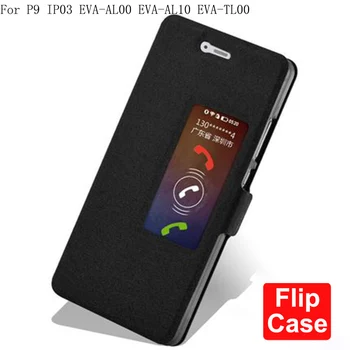 Näiteks Huawei P9 telefoni Juhul katta Aknas PU Nahast kest Huawei P 9 IP03 Flip case / EVA-AL00/EVA-AL10/EVA-TL00 tagakaas 6
