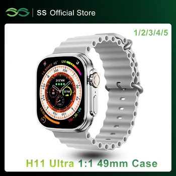 49mm Smart Watch H11 Ultra koos Rihma Lukk Titaani Sulam, Bluetooth Kõne Fitness Tracker Smartwatch Reaalne Kruvi Android ja IOS 4