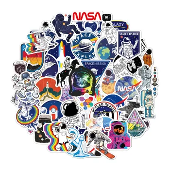 50tk/Pack Kosmoses Astronaut Kleebised Veekindel PVC Rula Sülearvuti kitarr Pagasi DIY Lahe Graffiti Kleebis Mänguasjad 2