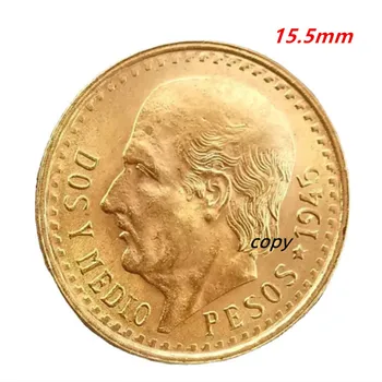 1945 Mexican2 1/2 Peeso Kotkas, Madu mälestusmünte Läbimõõt 15,5 mm Kollektsioon Retro Silver Dollar Käsitöö Kohandatud KOOPIA Mündi 1